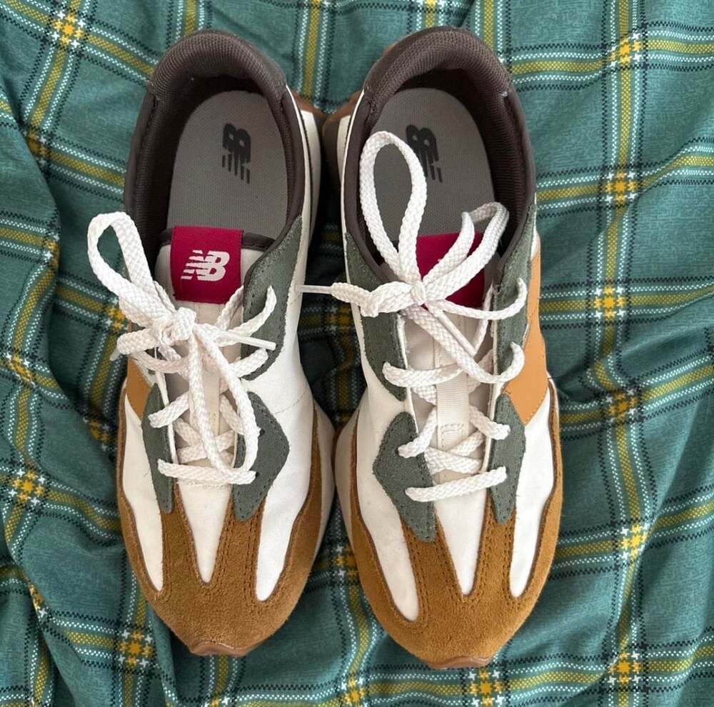 New Balance 327 Cordura Wheat Brown Green Sneakers Men’s 5.5
